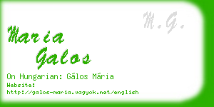 maria galos business card
